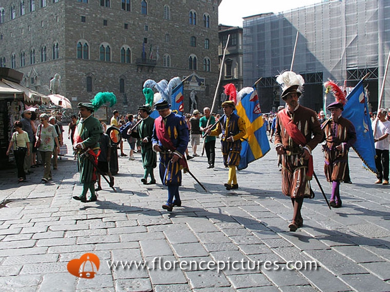 Procession in historical costumes
