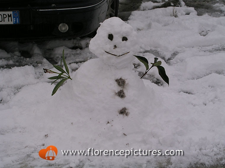 Snowman in Florence