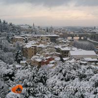 Snowy view of Florence
