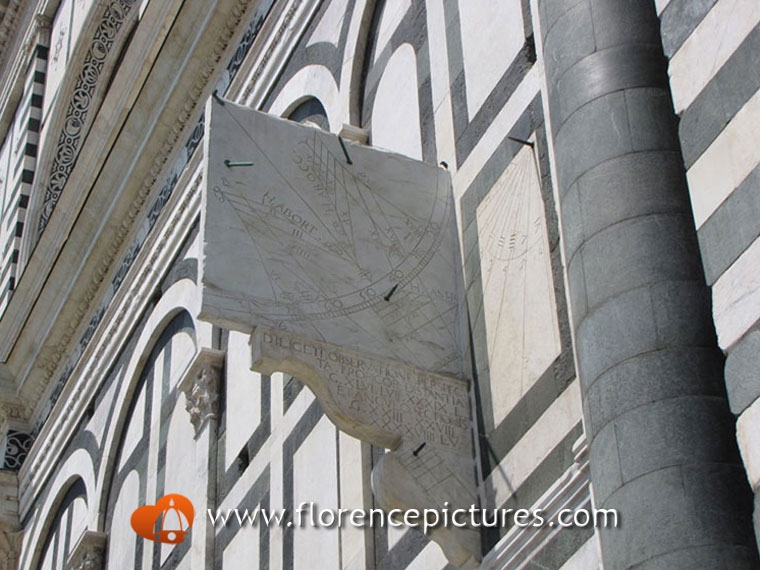Sundial on facade