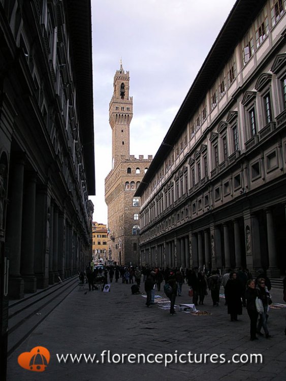 The Uffizi Courtyard and Palazzo Vecchio